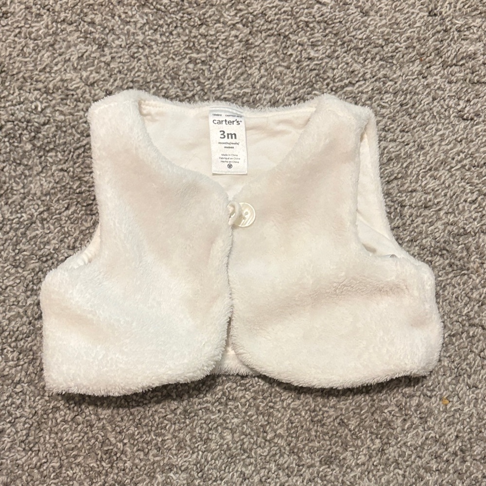 Carter's Soft White Baby Vest